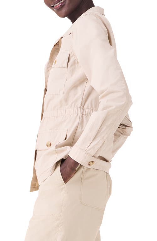 Shop Nic + Zoe Nic+zoe Cotton Poplin Jacket In Brown Rice