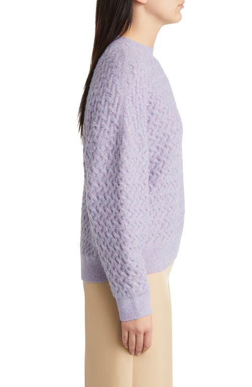 Ted Baker Morlea Cable Crewneck Sweater In Light Purple