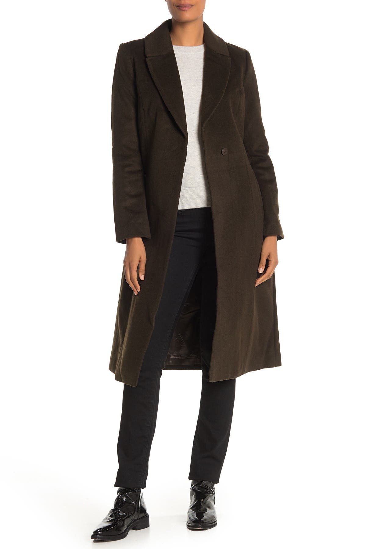 badgley mischka wool wrap coat