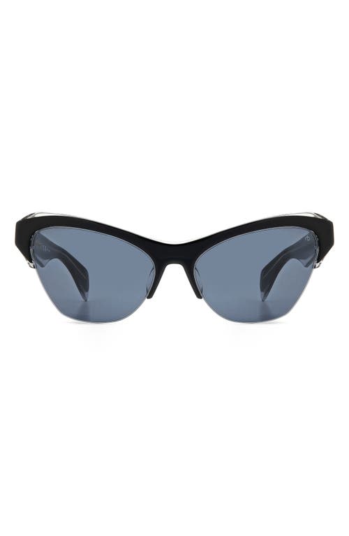rag & bone 61mm Cat Eye Sunglasses in Black Grey/Grey at Nordstrom