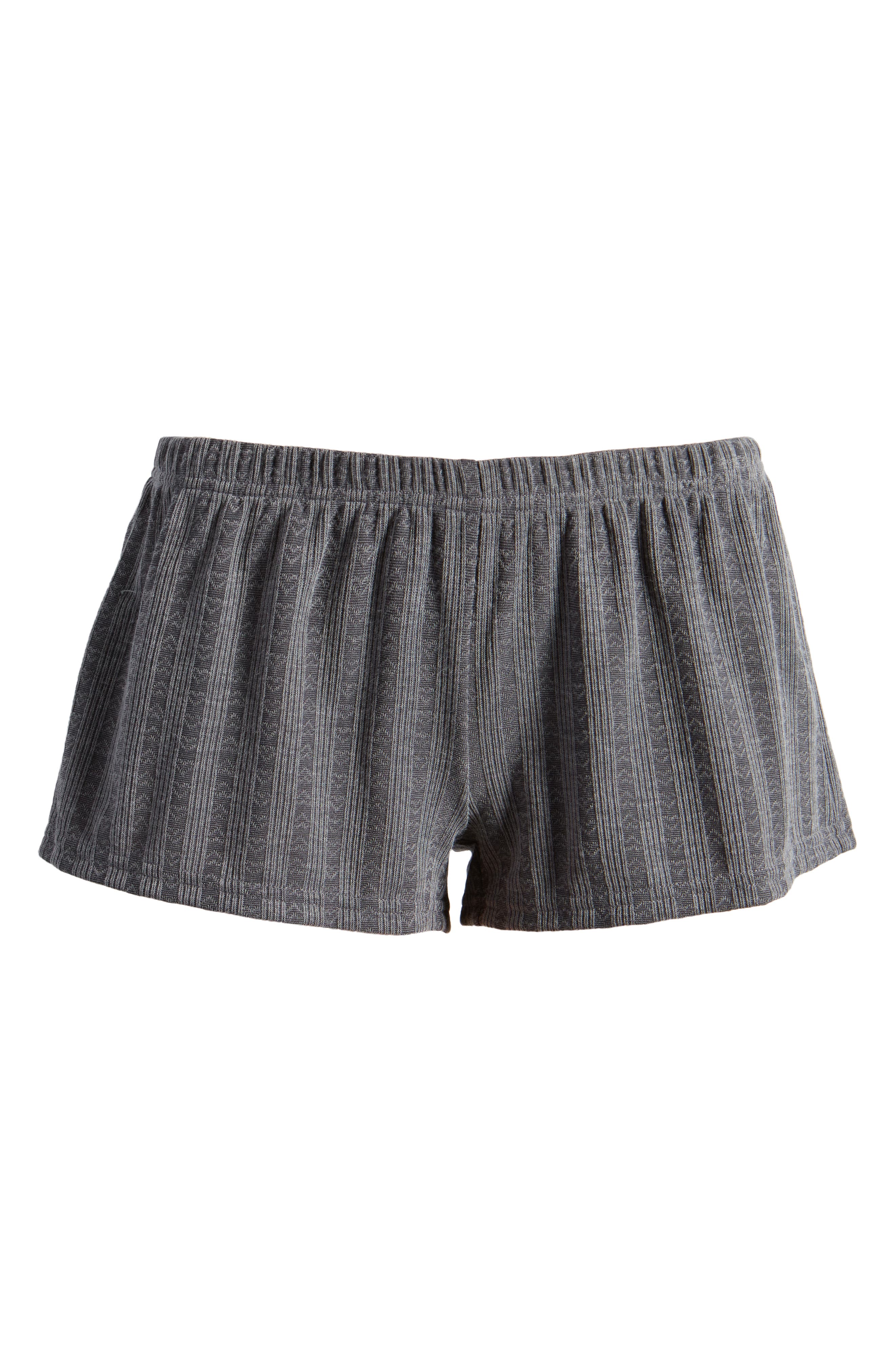 Merritt Pointelle Shorts Light Grey