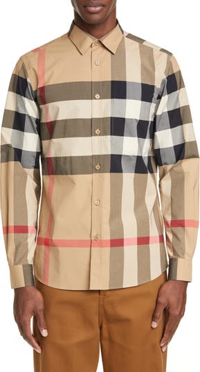 Burberry Check Button-Up Shirt | Nordstrom