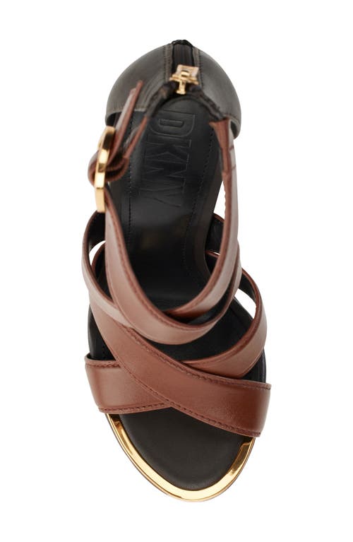 Shop Dkny Emelen Sandal In Saddle/esp