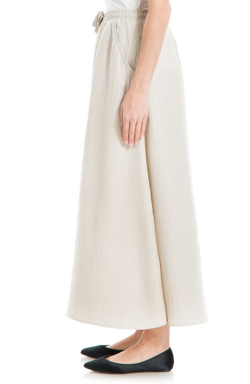 Max Studio Textured Crop Maxi Skirt In Heather Oatmeal