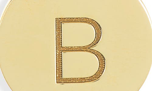 Meshmerise Initial Disc Pendant Necklace In Yellow-b