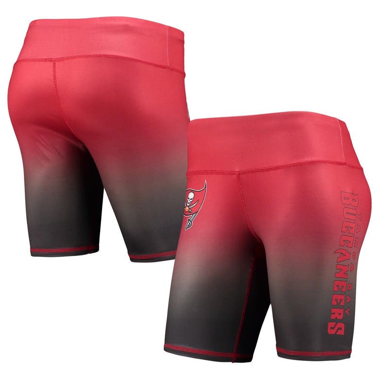 Foco Red Tampa Bay Buccaneers Gradient Biker Shorts