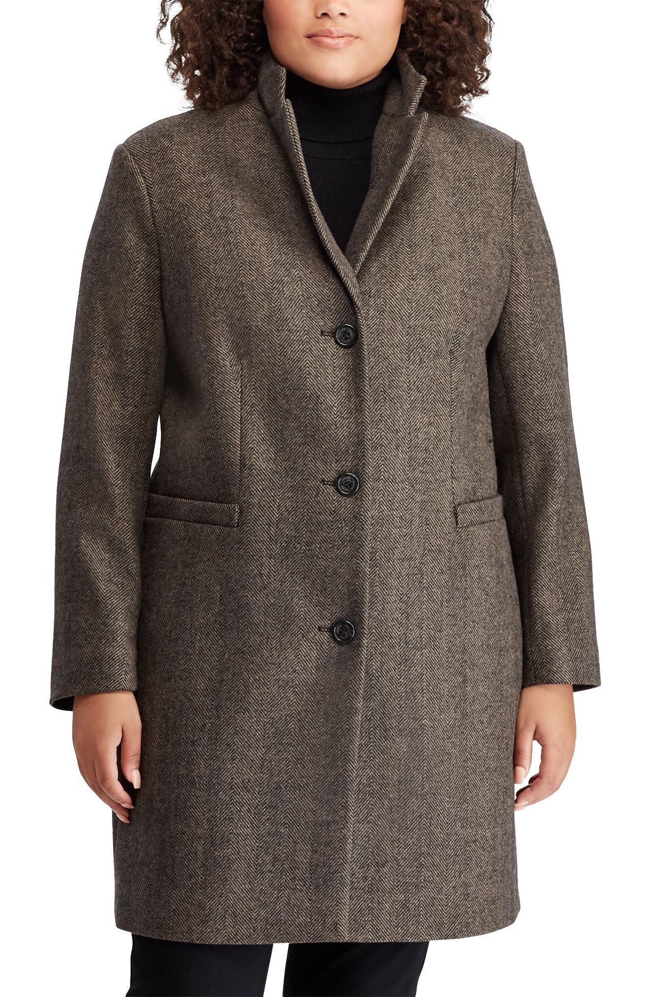 lauren ralph lauren wool blend reefer coat