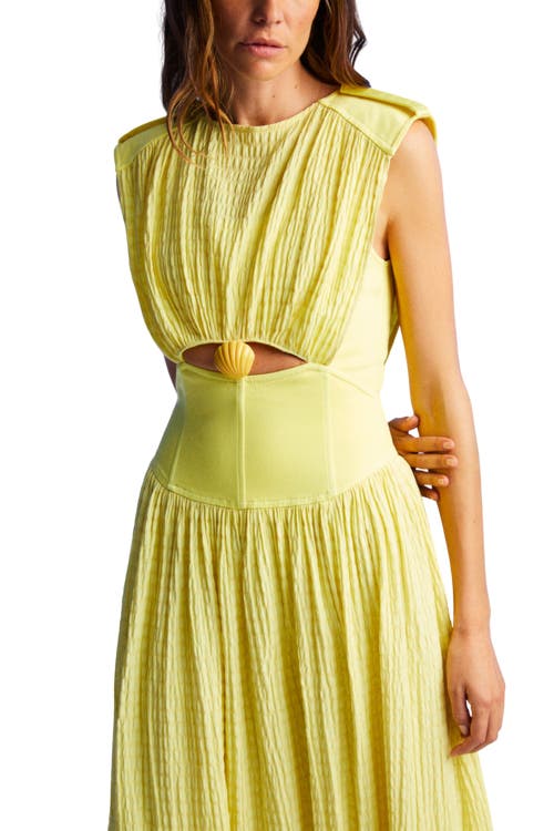 Nocturne Seashell Acssesorized Cut-Out Dress in Yellow at Nordstrom