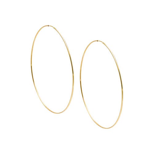 Shop Adina Eden By  Solid Endless Hoop Earring 14k In 14k Gold