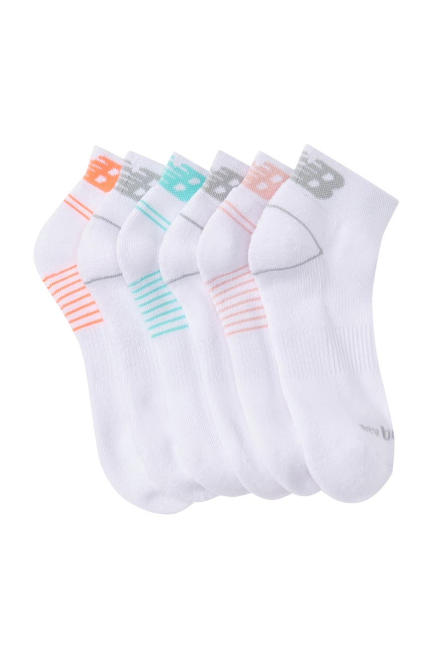 New Balance Active Cushion Quarter Crew Performance Socks Pack of 6