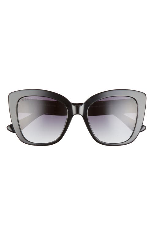 DIFF Aurora 54mm Gradient Cat Eye Sunglasses in Black