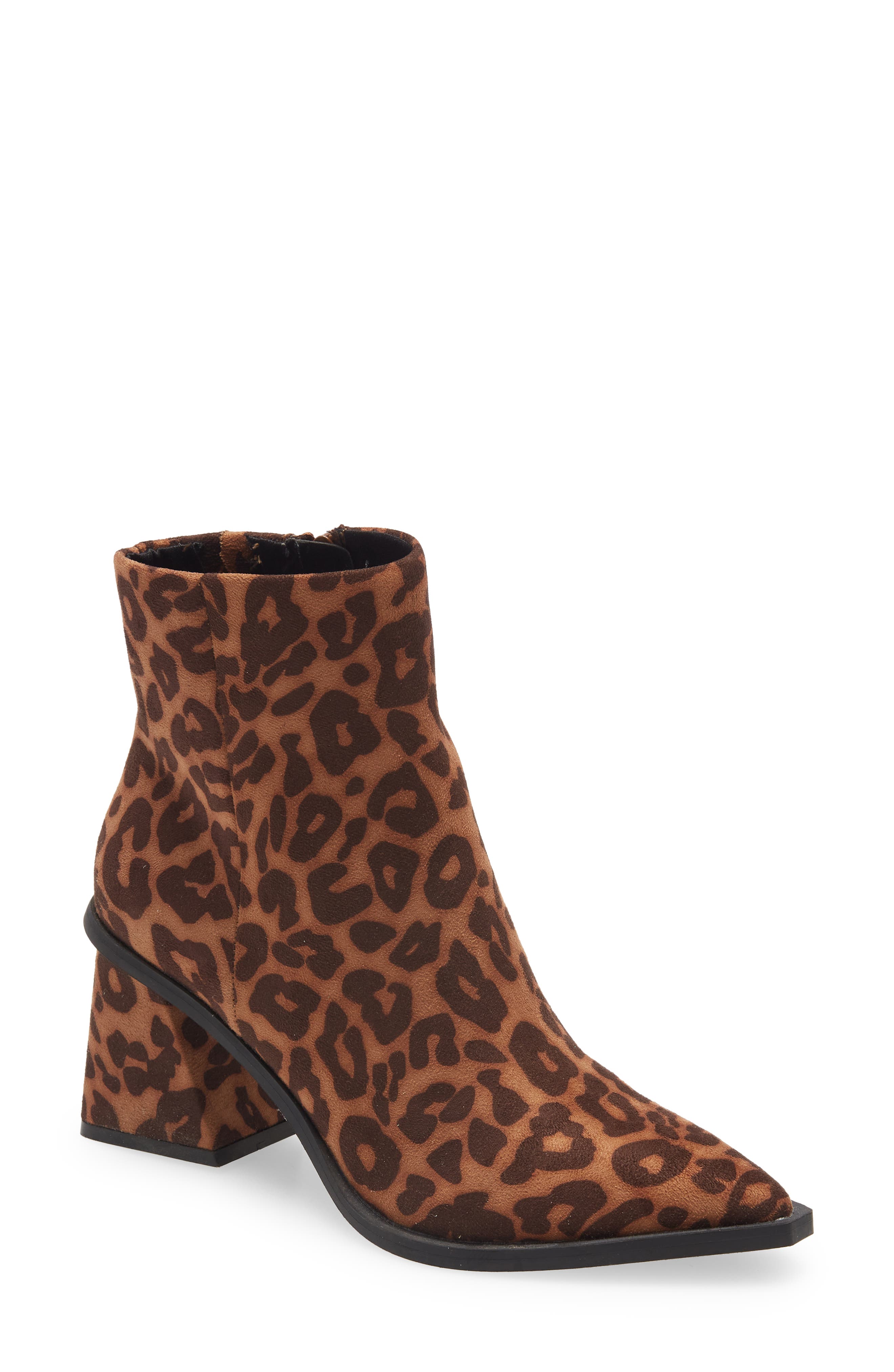womens cheetah booties