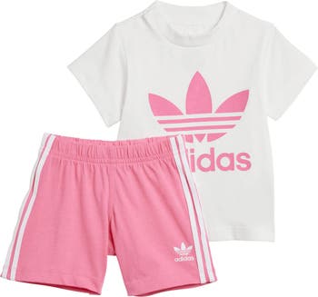 adidas | Nordstrom T-Shirt Shorts Kids\' Cotton & Graphic Trefoil Set