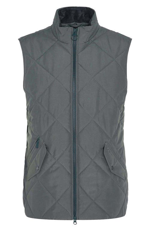 Shop Barbour City Chelsea Quilted Vest In Charcoal