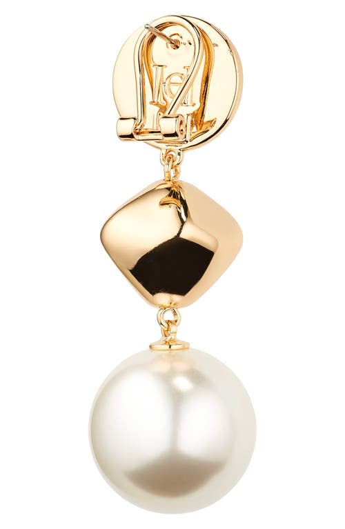 Shop Carolina Herrera Imitation Pearl Drop Earrings In Pearl Multi