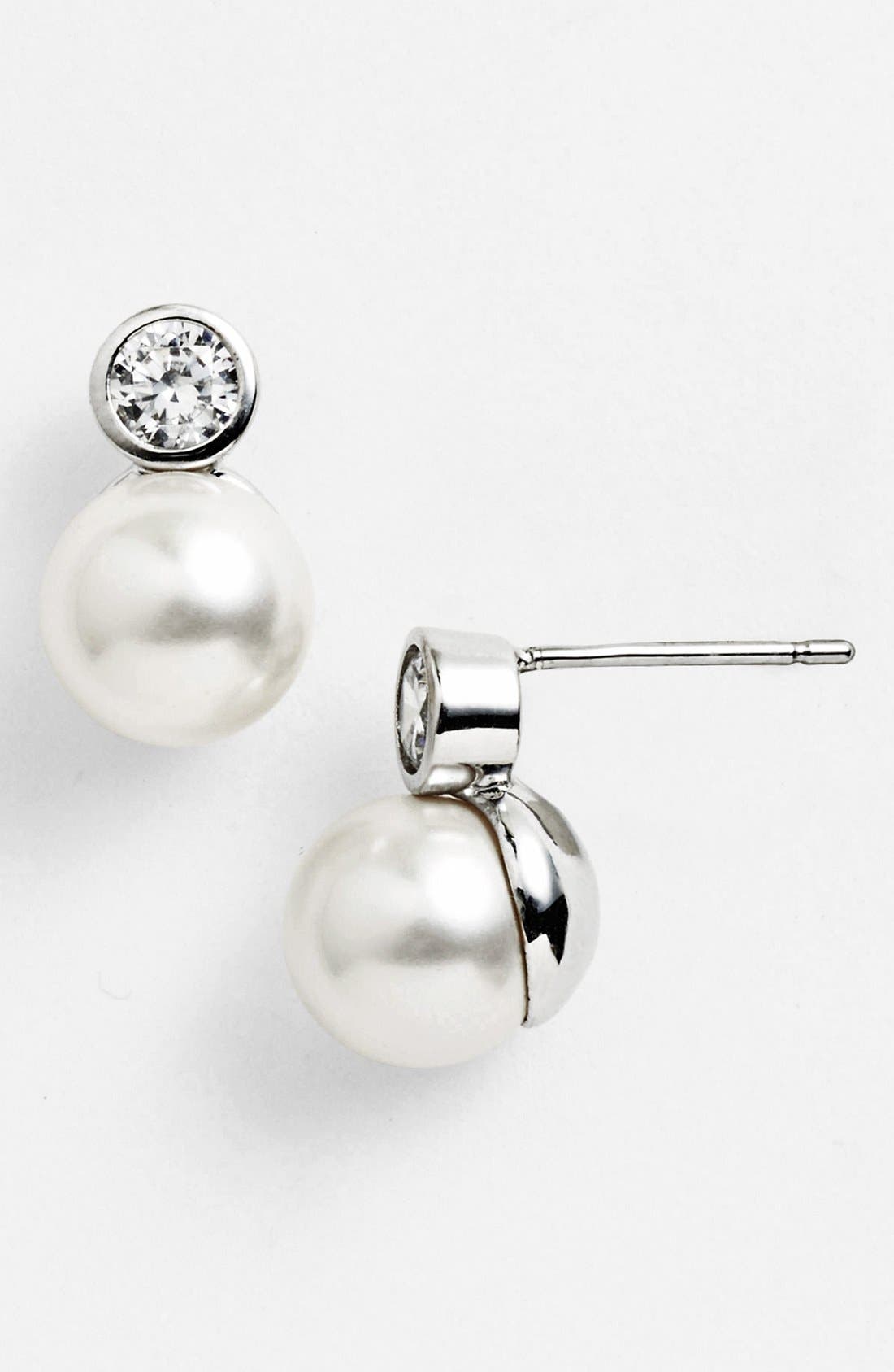 Nadri 'Romancing Pearl' Faux Pearl Stud Earrings Nordstrom