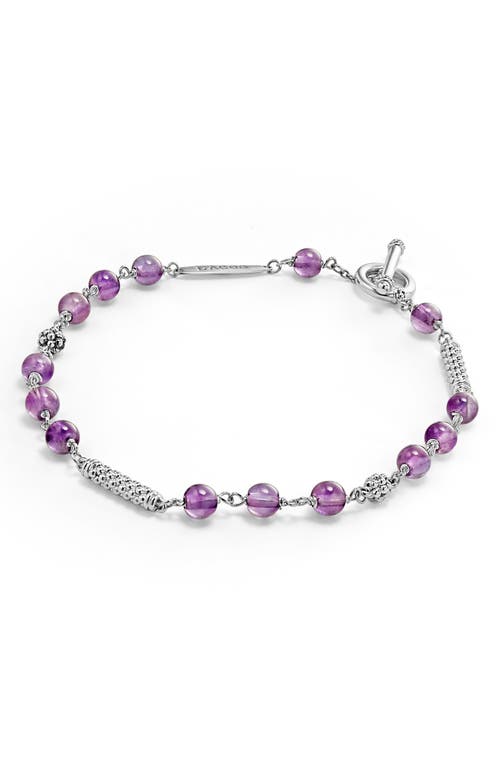 LAGOS Caviar Icon Beaded Amethyst Toggle Bracelet at Nordstrom