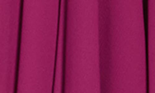 Meghan La Long Sleeve Solid Wrap Maxi Dress In Cranberry