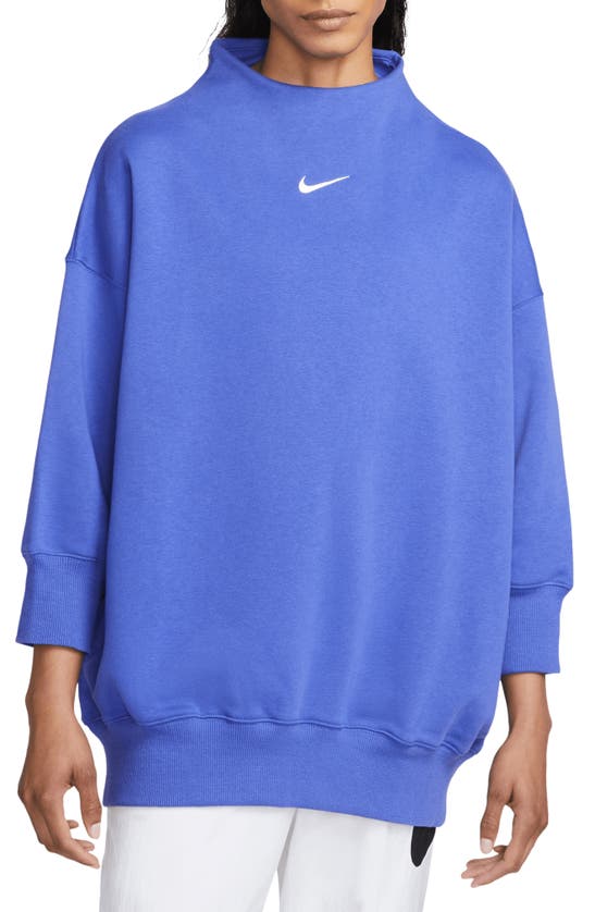 Nike Sportswear Phoenix Fleece Sweatshirt In Lapis/sail