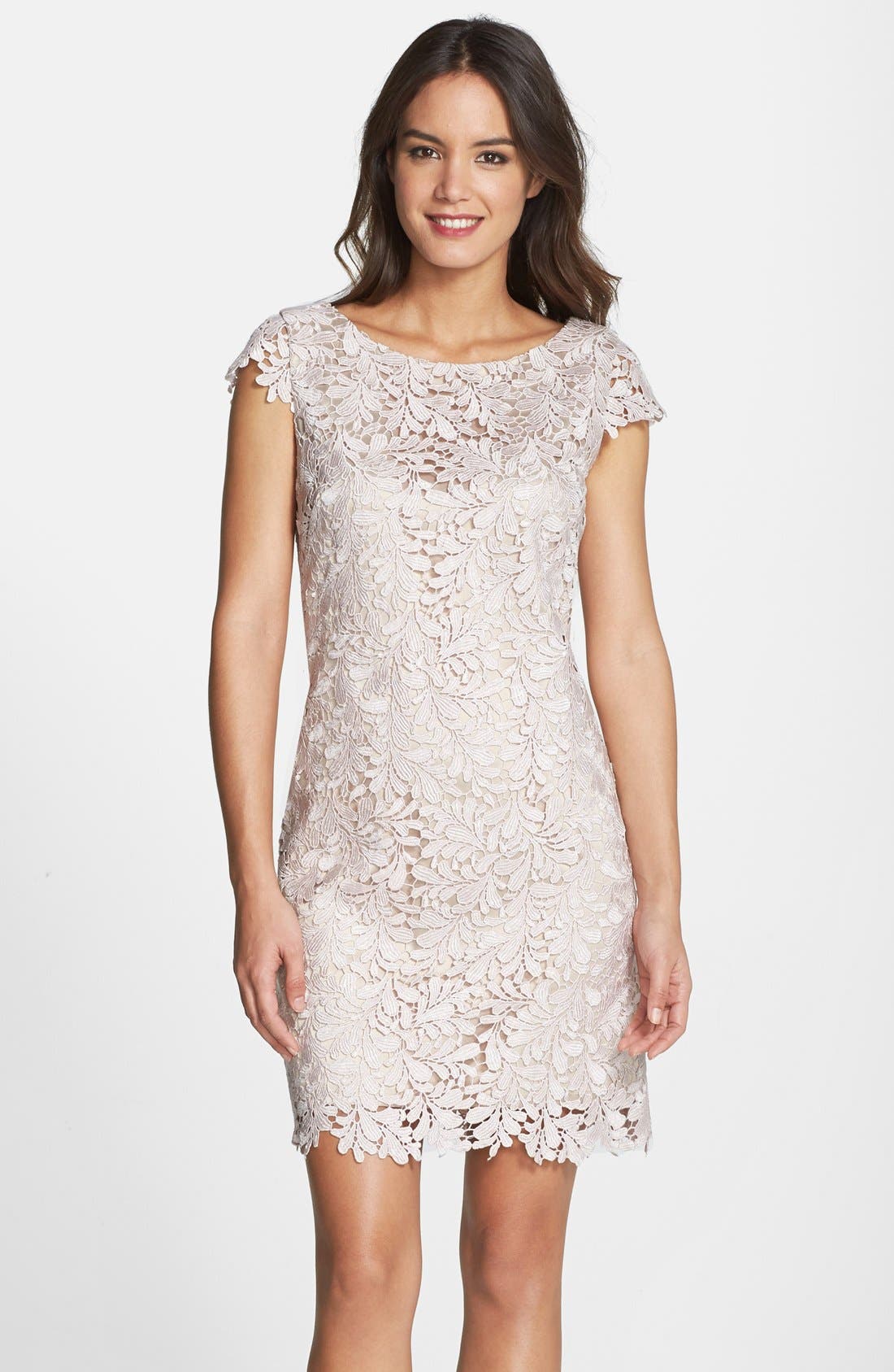 Eliza J Lace Cap Sleeve Shift Dress Nordstrom