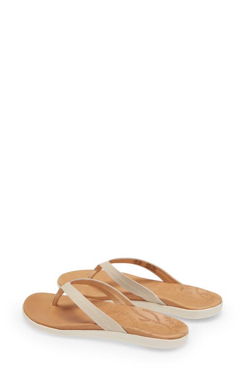 Olukai Honu Flip Flop In Tapa/golden Sand Leather