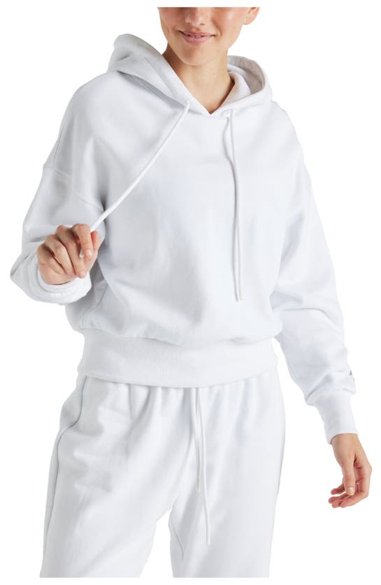 Shop Electric Yoga French Terry Hoodie In White