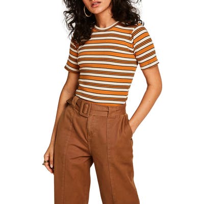 Scotch & Soda Stripe Ribbed Tee, Yellow