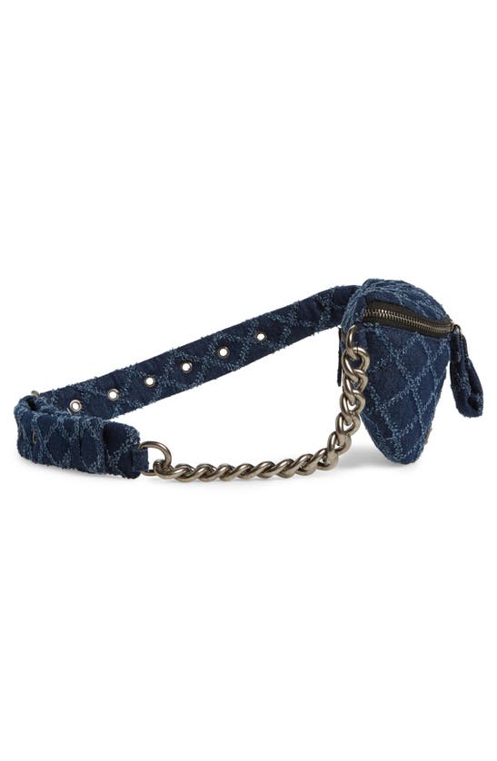 Kurt Geiger Small Brixton Quilt Belt Bag In Navy