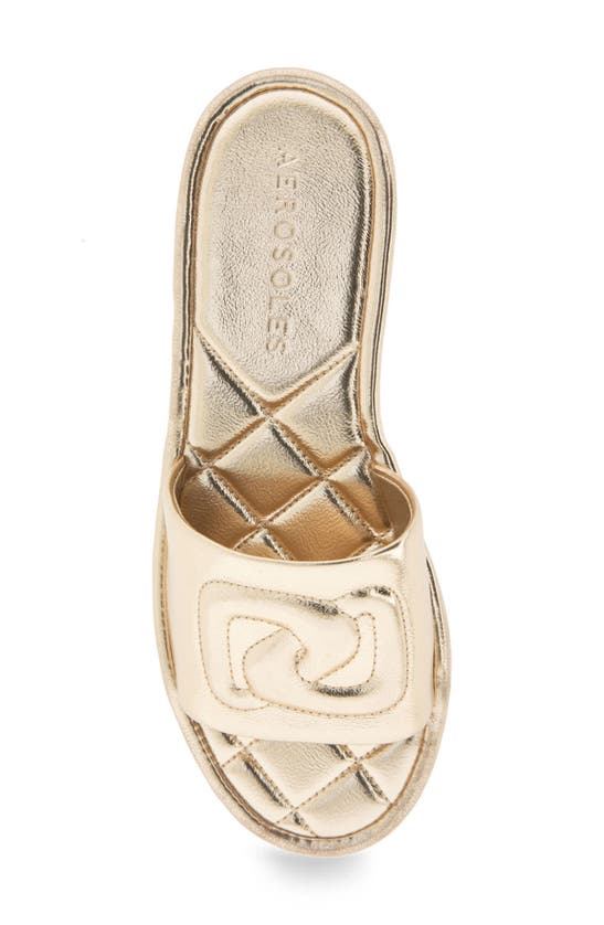 Shop Aerosoles Jilda Slide Sandal In Soft Gold