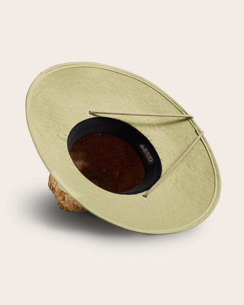 Hemlock Solid Straw Lifeguard Hat In Solid Green