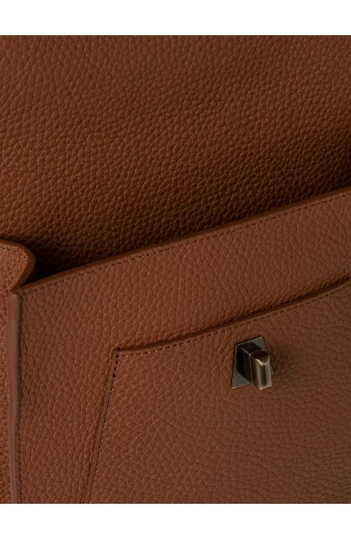 Akris Anouk Small Leather Messenger Bag In Caramel