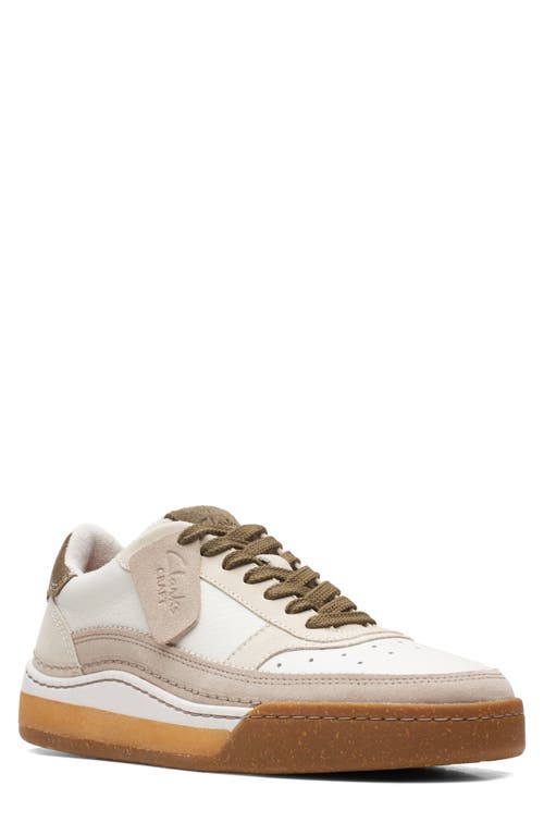 Clarks(R) Craft Court Sneaker in Off White Combi
