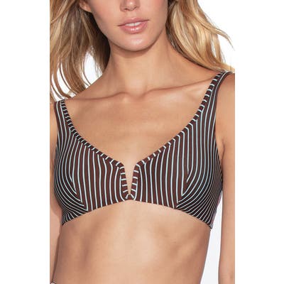 Maaji Moon & Sea Victory Reversible V-Wire Bikini Top, Brown