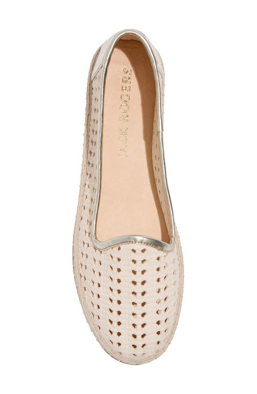 Shop Jack Rogers Conwell Flat In Ivory/platinum