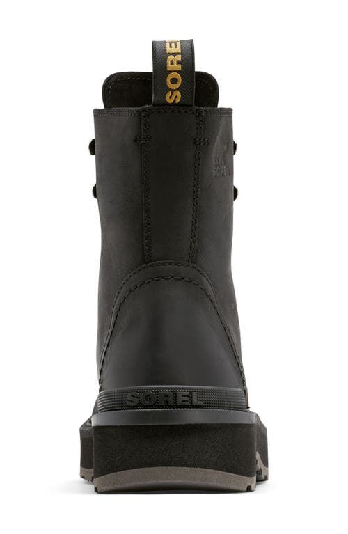 Sorel Hi-line Lace Suede & Leather Boot In Black Jet