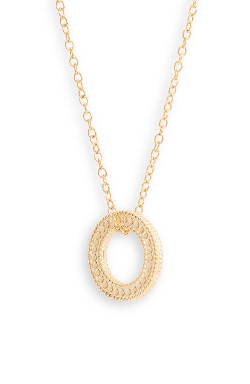 Circle of Life Open O Charity Pendant Necklace in Gold