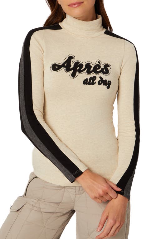 Shop Alp N Rock Après All Day Mock Neck Top In Heather Ivory