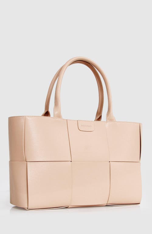 Belle & Bloom Long Way Home Woven Tote In Latte