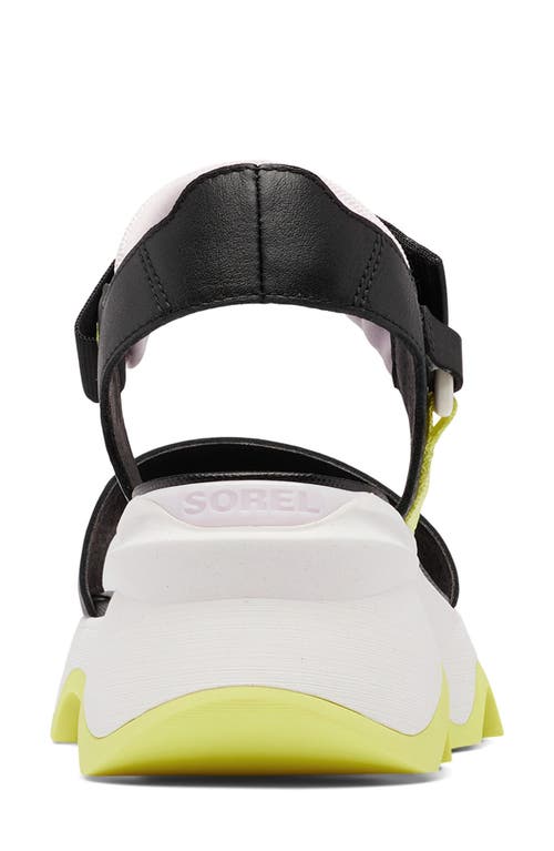 Shop Sorel Kinetic™ Y-strap Sandal In Black/radiation