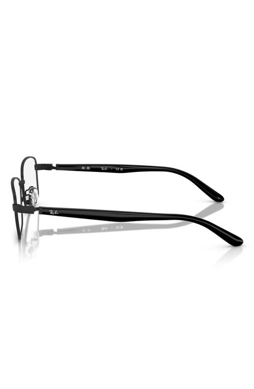 Ray Ban Ray-ban 56mm Rectangular Pillow Optical Glasses In Matte Black