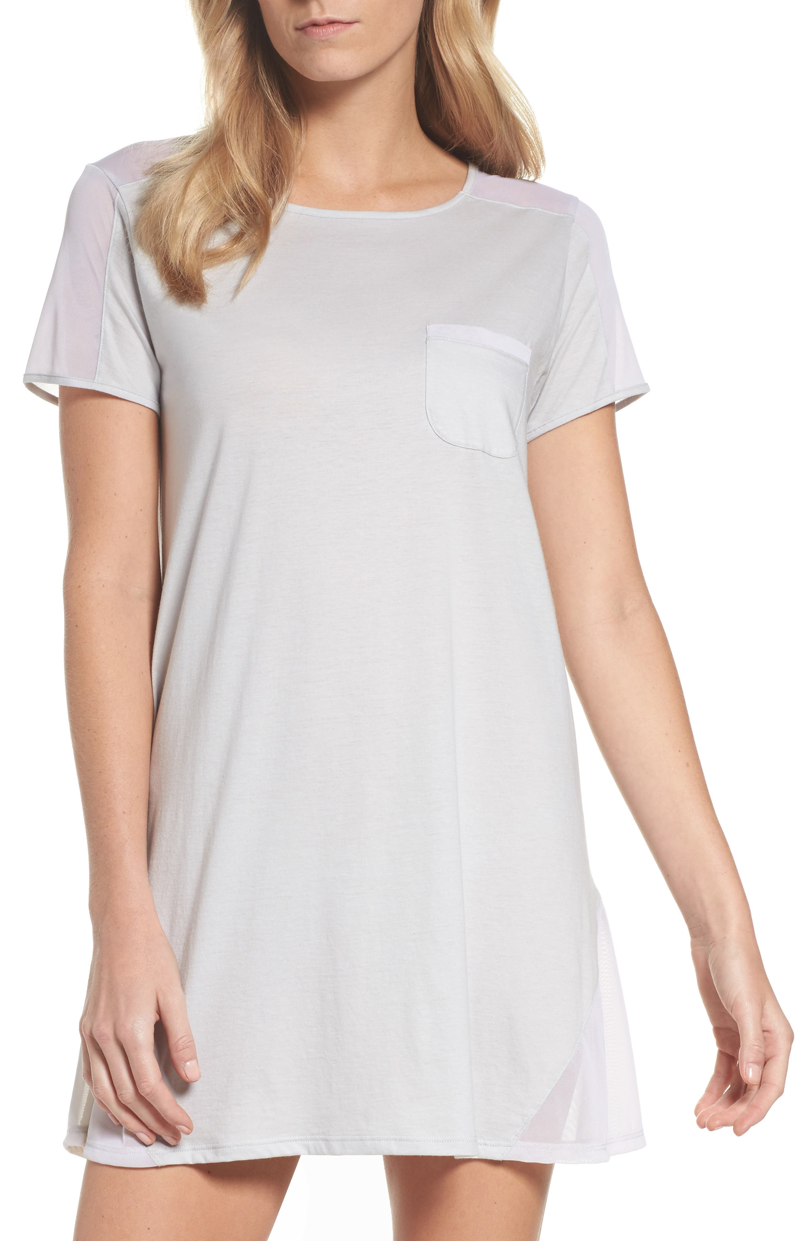 Naked Cotton Sleep Shirt, Grey
