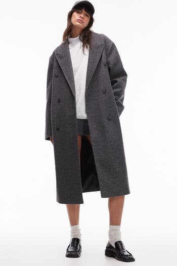 Topshop Oversize Double Breasted Coat | Nordstrom