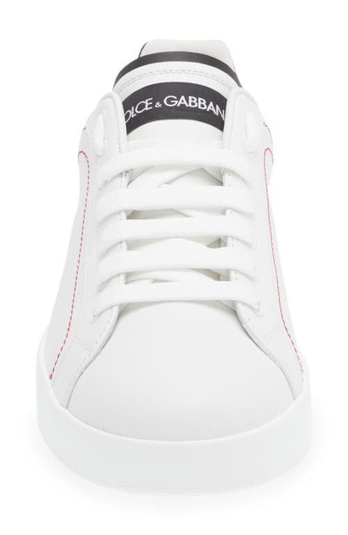 Shop Dolce & Gabbana Dolce&gabbana Portofino Logo Spoiler Sneaker In White/black