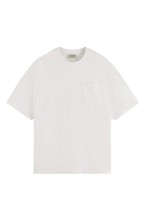 Scotch & Soda 3 Crosses Core Organic Cotton Pocket T-shirt In White