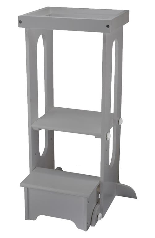 Little Partners Explore & Store Learning Tower Toddler Step Stool in Silver Drop at Nordstrom