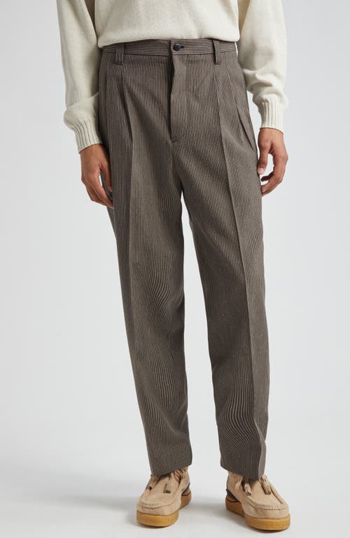 VISVIM McCloud Stripe Wool Blend Pants Charcoal at Nordstrom,