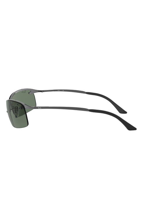 Shop Ray Ban Ray-ban 60mm Polarized Aviator Sunglasses In Gunmetal/green