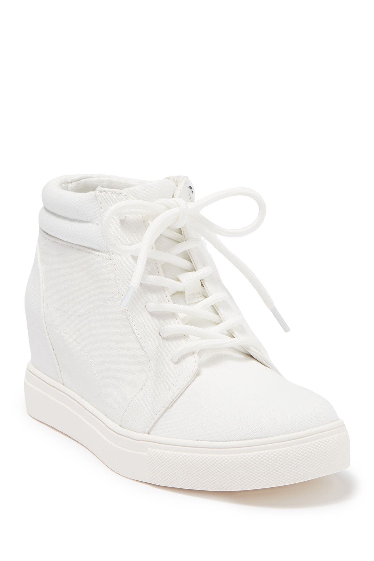 white wedge slip on sneakers