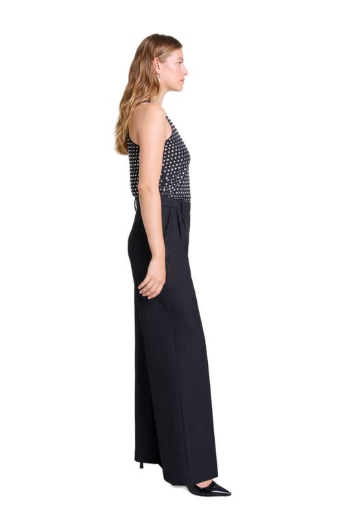 Maje Wide-leg Suit Trousers In Black