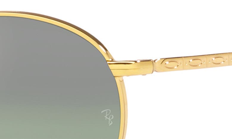 Ray Ban New Round 50mm Gradient Polarized Phantos Sunglasses In Green Gold